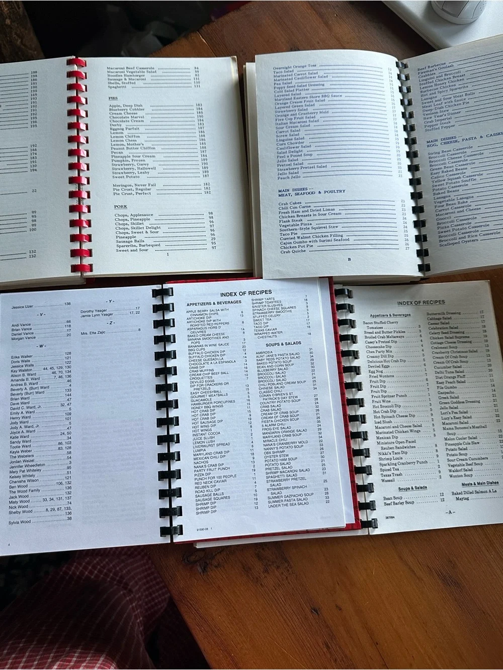 Spiral Bound Community Church School Cookbooks Lot of 4 1990s Eastern Shore MD